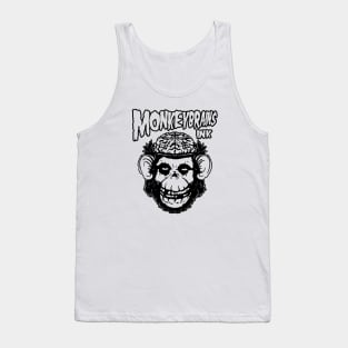 MonkeyBrainsINK fiend skull and logo on white! Tank Top